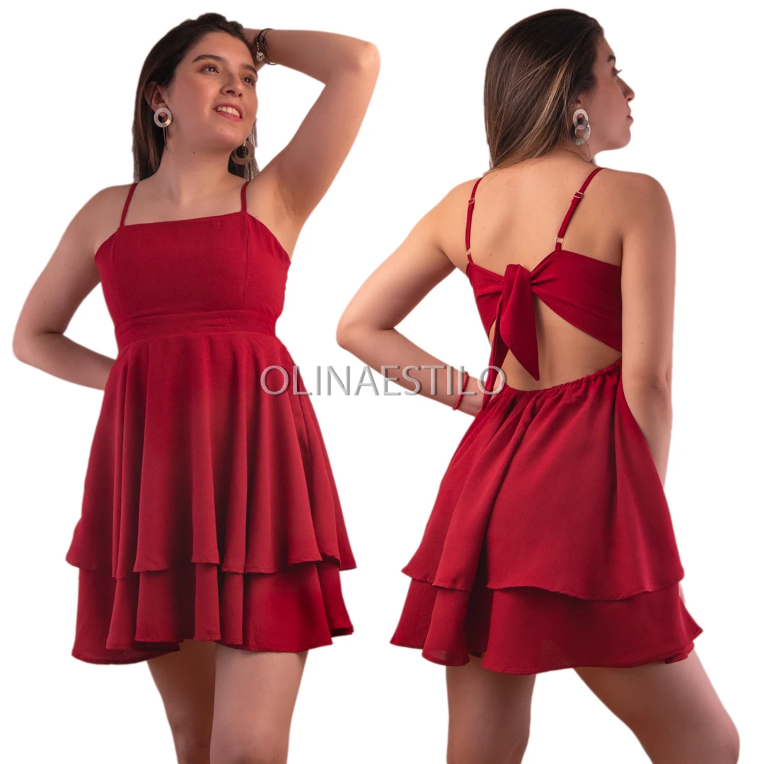 Vestido Corto Rojo (20214-Rj)
